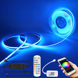 1 x RAW Customer Returns 12V WiFi COB RGB LED RGB LED Strip Alexa 5m Dimmable RGB COB LED Strip RGB LED COB LED Strip 576 LED M App Control Compatible with Alexa Google Home - RRP €39.99