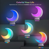 1 x RAW Customer Returns ECOLOR WIFI LED table lamp, dimmable bedside lamp, APP control, smart moon lamp compatible with Alexa and Google Assistant, timer function scene modes night light for bedroom and living room - RRP €60.49