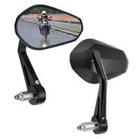 1 x RAW Customer Returns KEMIMOTO motorcycle handlebar end mirror, pack of 2, motorcycle mirror, rear view mirror, E-tested, 360 rotating handlebar mirror, 7 8 22mm side mirror, compatible with scooter, scooter, ATV MT07 - RRP €62.99