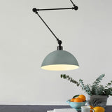 1 x RAW Customer Returns Vintage Retro Pendant Light, Living Room Height-Adjustable Ceiling Lamp Dining Room Hanging with Adjustable Swivel Arm Kitchen Lamp E27 Metal Dining Room Lamp for Dining Table Caf Decoration, Green Diameter 30 cm - RRP €70.48