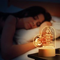 1 x RAW Customer Returns 40th birthday woman man, gifts for 40th birthday - acrylic night light gifts decoration, 1983 40th birthday for father, mother, friends, husband, wife, 40th birthday gift ideas - RRP €15.99