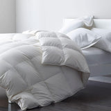 1 x RAW Customer Returns DWR Summer Double Duvet 220x240cm, Summer Double Quilt in Feathers and Down, Duvet in 100 Cotton, OEKO-TEX Standard, Machine Washable White, 220x240cm  - RRP €95.11