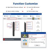 2 x RAW Customer Returns  Multifunctional Presenter NORWII N27 Laser Pointer Powerpoint Remote Control 100m, Wireless Presenter Laser Pointer Presentation, Presentation Remote Control Supports Hyperlink Volume Control - RRP €29.98