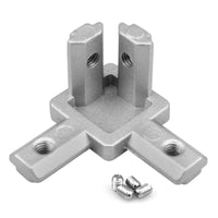 1 x RAW Customer Returns TSSS Set of 20 3 Way Corner Connectors 2020 Series Solid Corner Bracket with M4 x 5mm Screws 304 Stainless Steel for 6mm T-Slot Standard Aluminum Extrusion Profile - RRP €21.6