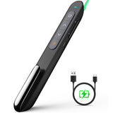 1 x RAW Customer Returns NORWII N76 Green Laser Pointer with 300ft Long Control Range, Wireless Presenter Remote Presentation Clicker Rechargeable - RRP €31.97