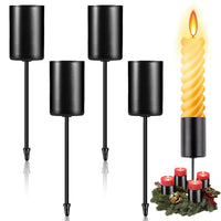 1 x RAW Customer Returns Pack of 4 candle holders, diameter 2.5 cm, Advent wreath candle holder, stick candle candle holder, cone candle stand Advent wreath, stick candle holder, for DIY candle holder Advent wreath decoration - RRP €20.4