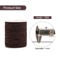 1 x RAW Customer Returns 100m Bracelet Elastic Cord 1mm Durable Elastic Cord Necklace Charms Bracelet Cord Suitable for DIY Jewelry Making, Bracelets, Necklaces, Crafts, Decorations Brown  - RRP €22.8