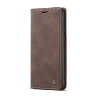 1 x Brand New JMstore case compatible with Samsung Galaxy S21, leather flip protective case wallet cell phone case with credit card stand function coffee  - RRP €21.6