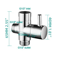 1 x RAW Customer Returns SCIENCE G1 2 3-Way Diverter Valve for Shower System Replacement DSF007  - RRP €17.27