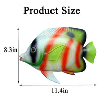 14 x Brand New memeyou Tropical Fish White Wall Hanging Decor Sculpture Ocean Sea Home Decor Nursery Office Bathroom Courtyard Swimming Pool Indoor Outdoor Beach Theme - RRP €319.2