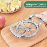 1 x RAW Customer Returns Heavy-duty apple cutter, improved version with 12 blades, stainless steel, ultra-sharp apple corer, apple splitter, separating knife for apples up to 10.2 cm in size - RRP €15.12