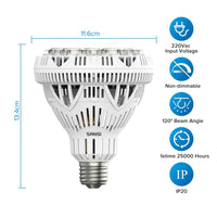 1 x RAW Customer Returns SANSI 40W LED lamp 350W equivalent, E27 to E40 cold white 5000K bulb 5000LM super bright LED light bulb work light for kitchen, workshop, garage, yard, not dimmable - RRP €31.33