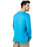 1 x Brand New Coevals Club UV Shirt Long Sleeve Shirt Men UPF 50 UV Sun Protection Outdoor Long Sleeve T-Shirt Rashguard Lightweight Quick Dry for Hiking Running Swimming Sky Blue 2 XL  - RRP €20.16