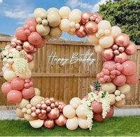 3 x RAW Customer Returns Retro Pink Balloons Garland Set, 168 Pcs Blush Balloon Retro Pink Rose Gold Confetti Latex Balloons Garland Set for Birthday Bridal Proposal Wedding Bachelorette Anniversary Decoration - RRP €30.21