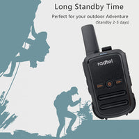 1 x RAW Customer Returns radtel RT12 Rechargeable Walkie Talkies for Adults Long Range Handheld License Free PMR 446 Radio 16CH Handsfree VOX for Camping Hiking Black  - RRP €26.99