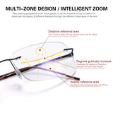 1 x RAW Customer Returns Rimless progressive lenses progressive multifocal reading glasses super light titanium multifocus glasses for men and women reading glasses anti-blue light vision aid reading aid computer reader anti fatigue glasses - RRP €28.21