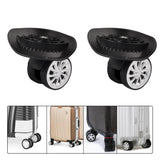 2 x RAW Customer Returns Luggage suitcase wheels, 2 pieces diameter 55 mm durable swivel castors for luggage, replacement wheels for suitcases, universal swivel castors for suitcases - RRP €32.52