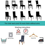 4 x RAW Customer Returns Leeyunbee 6 Pack Dining Room Chair Covers, Removable Washable Elastic Modern Protector Chair Cover, Stretchable Chair Covers for Wedding Party Banquet Home Dining Room, Hotel, Restaurant Blue Gray  - RRP €90.44