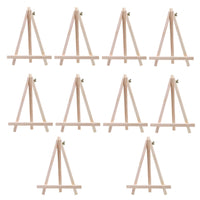 1 x RAW Customer Returns Pack of 10 mini wooden easels, 8 x 15 cm wooden table easel, adjustable table easel, for drawing, displaying photos, art, crafts for children - RRP €7.43