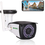 1 x RAW Customer Returns SV3C 5MP Surveillance Camera Outdoor Dual Band WLAN 2.4GHZ 5GHZ, Outdoor WiFi IP Camera Supports Human Detection, Night Vision, 2-Way Audio, Onvif RTSP Browser View, Micro SD Card Recording - RRP €66.99