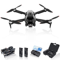 1 x RAW Customer Returns Drone with camera 4k, WiFi FPV transmission foldable drone, 2 battery long flight time, obstacle avoidance, one key takeoff landing, 18 minutes flight time, headless mode for adults beginners children - RRP €60.49