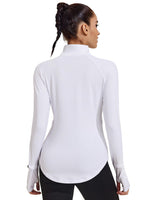 1 x RAW Customer Returns PINSPARK T-Shirt Women s Training Top Sports Top Crop Top Hiking Shirt Running Workout Sports Shirt Lightweight Yoga Training Long Sleeve Shirts White XXL - RRP €19.15