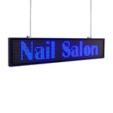 1 x RAW Customer Returns Leadleds Ultra-Thin Design P5mm 16X96 Pixel SMD LED Programmable Scrolling Message Sign Board, PC Software Change messages Blue  - RRP €110.0