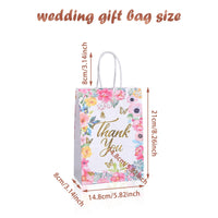 2 x RAW Customer Returns Pack of 12 bachelorette party bags gift bags with handle, team bride bags floral wedding gift bags bachelorette party paper party bags for wedding bachelorette party - RRP €21.04