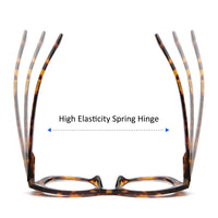 1 x RAW Customer Returns KoKoBin Pack of 3 Oversized Round Reading Glasses Women Men Anti Blue Light Computer Spring Hinge Reader Pack of 3, 3  - RRP €18.44