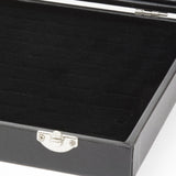 1 x RAW Customer Returns H S ring box ring holder jewelry box - ring box with glass lid velvet lining black - ring box storage with compartments for up to 100 rings, earrings jewelry - ring box organizer - RRP €26.99