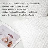 1 x Brand New IVOKHA Set of 2 Cushion Covers Cotton Coarse Knitted Cushion Cover Coarse Knit Sofa Cushion Decorative Couch Cushion Cover Soft for Living Room Bedroom 45 x 45 cm, White  - RRP €18.1