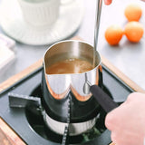 1 x Brand New Hoopoocolor Butter Warmer, 350Ml Rust-Resistant Non-Deformable High Temperature Resistant Mini Stainless Steel Milk Pot, Nozzle Tilting Turkish Coffee Pot for Melted Butter, Heated Coffee Milk - RRP €20.4