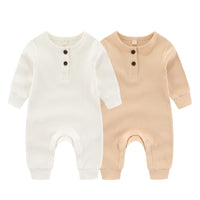 1 x RAW Customer Returns ZAV Solid Unisex Newborn Baby Boys Girls Rompers 2 Pack Long Sleeve Jumpsuits Infant Clothes Outfits , 12 M , Style 05 - RRP €24.18