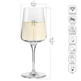 1 x RAW Customer Returns Krosno white wine and champagne glasses Set of 6 400 ml Infinity collection Elegant Crystal glass Lead-free glass Ideal for home, restaurants and parties Dishwasher safe - RRP €35.99