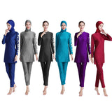 1 x RAW Customer Returns ABEUTY Muslim Swimsuit for Women Full Suit Plus Size Burkini Islamic Modest Print - RRP €40.33