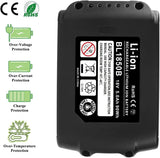 1 x RAW Customer Returns VOLT1799 2 pieces 5.0Ah lithium-ion replacement battery for Makita 18V battery BL1850B BL1860 BL1860B BL1850 BL1840 BL1840B BL1830 BL1830B BL1815 LXT-400 with LED display THREE brushes - RRP €58.02