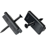 1 x RAW Customer Returns Pack of 100 WPC clips, 6 mm plastic patio clips for WPC BPC boards, hidden fastening with T-clip screws black  - RRP €26.21