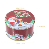 1 x Brand New 12 Pack Christmas Tinplate Cookie Jars Candy Boxes with Lids 7.5cm Christmas Metal Gift Box Party Favors Cookie Containers Color Versions  - RRP €15.73