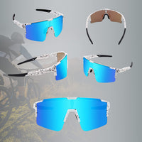 1 x RAW Customer Returns BangLong Polarized sunglasses, cycling glasses for men and women, UV 400 protection with 3 interchangeable lenses, protective glasses, sports glasses for outdoor sports, cycling, running, golf - RRP €30.24