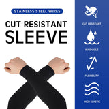 1 x RAW Customer Returns Geyoga 2 pairs of cut-resistant sleeves for arms, forearm protection arm sleeves 40 10cm for women men garden kitchen yard garage work protection level 5 black  - RRP €21.99