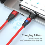 2 x RAW Customer Returns Magnetic charging cable USB C to USB Type C Micro USB magnetic cable PD 60W fast charging 1M 2M 540 rotation 2-in-1 magnet USB cable for Android Micro USB Type C smartphone tablet laptop 1m red  - RRP €16.04