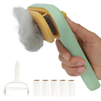 4 x Brand New Dog brush for long hair and short hair, cat brush, cat brush for removing undercoat, animal care dog brush undercoat, products for hair removal for pets green  - RRP €50.08