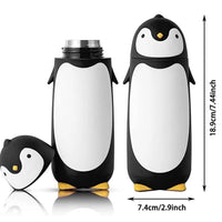 1 x RAW Customer Returns AioTio stainless steel thermal mug in cute penguin design 280 ml black  - RRP €20.99