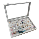 1 x RAW Customer Returns BIENSER earring storage, 40 pairs of earrings jewelry box girls, jewelry organizer box, jewelry organizer box, jewelry storage, velvet and glass, display case, lockable, dustproof, 35x24x5cm - RRP €23.99