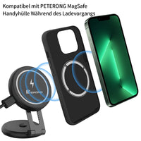 1 x RAW Customer Returns PETERONG Wireless Mobile Phone Holder Car Charger Compatible with MagSafe Charger for Tesla Model 3 Y Magnet Car Mobile Phone Holder Foldable Invisible Car Mobile Phone Holder 360 Rotation for iPhone 15 14 13 - RRP €33.91