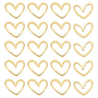 1 x RAW Customer Returns BENECREAT 20PCS 18K Gold Plated Connecting Rings Brass Heart Closed Jewelry Connectors for Bracelets Necklace DIY Making, 11.5x13mm - RRP €10.5