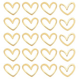 1 x RAW Customer Returns BENECREAT 20PCS 18K Gold Plated Connecting Rings Brass Heart Closed Jewelry Connectors for Bracelets Necklace DIY Making, 11.5x13mm - RRP €10.5