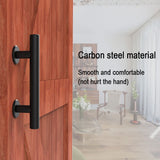 1 x RAW Customer Returns CCJH 24cm Black Sliding Door Handle Sliding Barn Door Handle - RRP €29.99