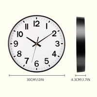 5 x Brand New VIVILINEN Wall Clock Without Ticking Sounds Modern Quartz Silent Wall Clock Non Ticking Marble Battery Operated Clock Hanging Clock for Living Room Bedroom Office Kitchen 30 x 30 cm 12 inches Type-3  - RRP €70.55