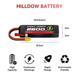 1 x RAW Customer Returns Hilldow M11 RC Battery 3S LiPo Battery 11.1V 65C 2600mAh with XT60 Plug, 2 Pack Lipo Battery Rechargeable for RC Airplane UAV Drone FPV - RRP €40.99